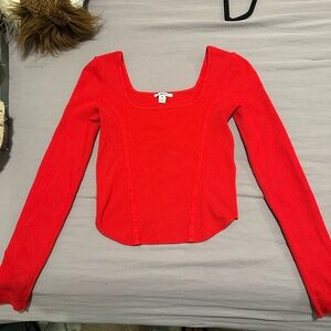 Bar III Scarlet Long Sleeve Top